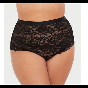 Black Lace High Waist Cheeky